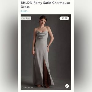 BHLDN REMY SATIN CHARMEUSE DRESS